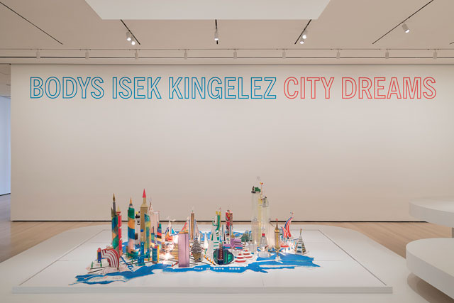 Installation view of Bodys Isek Kingelez: City Dreams, The Museum of Modern Art, New York, May 26, 2018–January 1, 2019. © 2018 The Museum of Modern Art. Photograph: Denis Doorly.