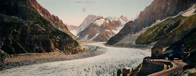 La Mer De Glace. Collotype print. Les Belles Éditions Françaises, Nice, c1900.