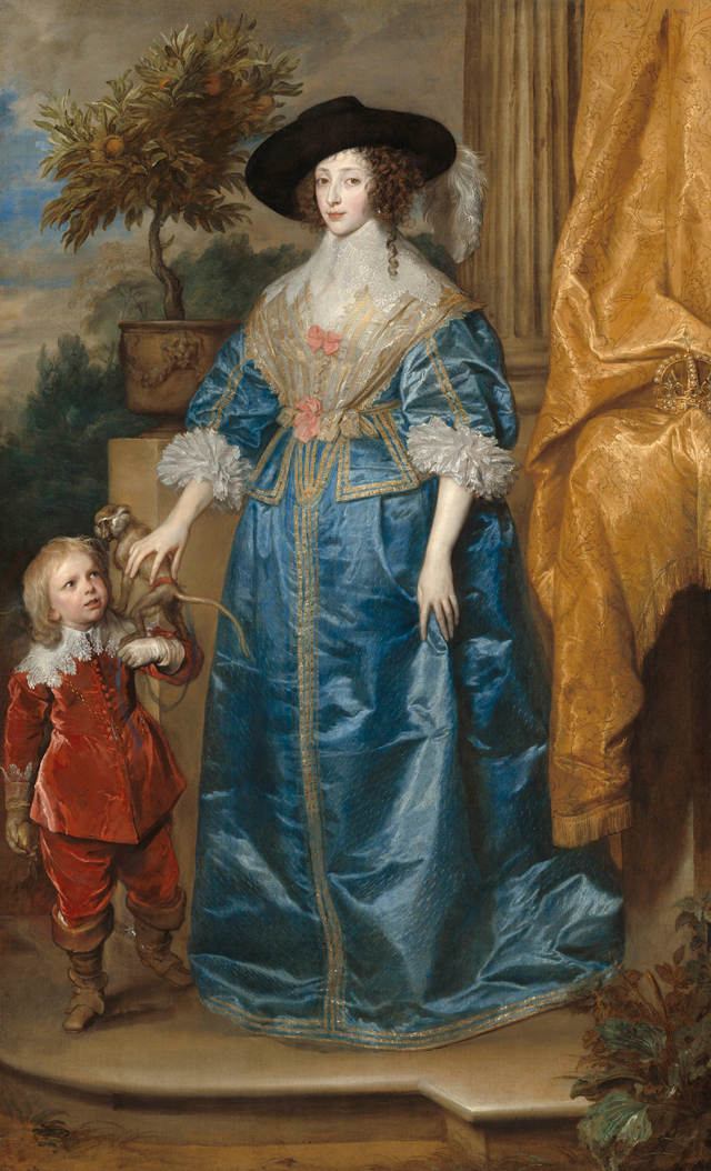 Anthony van Dyck. Queen Henrietta Maria with Sir Jeffrey Hudson, 1633. Oil on canvas, 219.1 x 134.8 cm. National Gallery of Art, Washington. Samuel H. Kress Collection. Photograph © Courtesy National Gallery of Art, Washington.