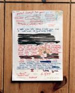 Edmund Clark, Original, hand-censored letter to a detainee from his daughter, from the series Guantanamo: If the Light Goes Out, 2009. © Edmund Clark.