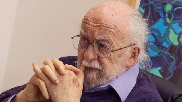 Harold Cohen in his studio in the US, 2015. Photograph: Caroline Menezes.