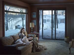 Gregory Crewdson. Mother and Daughter, 2014. Digital pigment prints, 37 ½ × 50 in (95.25 × 127 cm). © Gregory Crewdson. Courtesy Gagosian Gallery.