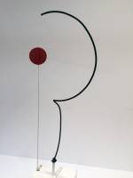 Alexander Calder. Half-circle, Quarter-circle, and Sphere, 1932. Sheet metal, wood, and paint, with motor, 76 5/8 × 35 1/2 × 25 in (194.6 × 90.2 × 63.5 cm). Whitney Museum of American Art, New York; purchase with funds from the Howard and Jean Lipman Foundation, Inc. Photograph: Jill Spalding.