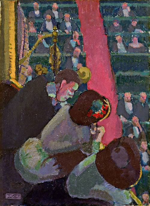 Spencer Gore. <em>Balcony at the Alhambra,</em> c. 1911-1912. Oil on canvas, 630 x 500 x 50 mm. York Museums Trust (York Art Gallery). Purchased with the aid of grants from the Museums and Galleries Commission/Victoria and Albert Museum. Purchase Grant Fund, the National Heritage Memorial Fund and the Friends of York Art Gallery, 1983