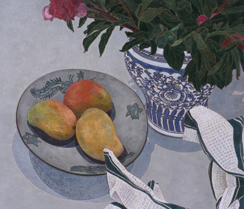 Cressida Campbell,<i> Mangoes & Peonies</i>, 2004. Picture credit: 
        Nevill Keating Pictures