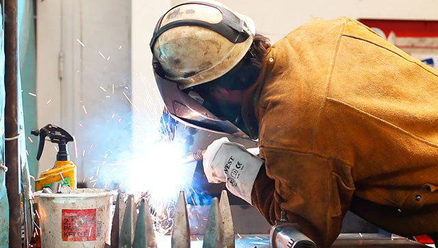 James Capper working on Six Step in his London studio, March 2015. Photograph: Martin Kennedy.