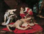 Nicolas Régnier. Saint Sebastian tended by the Holy Irene and her Servant, about 1626-30. Oil on canvas, 171.5 × 219.4 cm. © Ferens Art Gallery, Hull Museums.