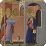 Duccio. The Annunciation, 1307/8-11. Egg tempera on wood, 44.5 x 45.8 cm. The National Gallery, London. © The National Gallery, London.