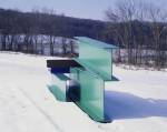 Anthony Caro (b. 1924), Sculpture Seven 1961. Steel, painted green, blue and brown 178 x 537 x 105.5 cm. Private Collection. Copyright: The artist, Barford Sculptures Ltd