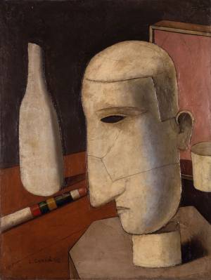 Carlo Carrà. Gentiluomo ubriaco, 1916. Oil on canvas, 60 x 45 cm. Private collection.