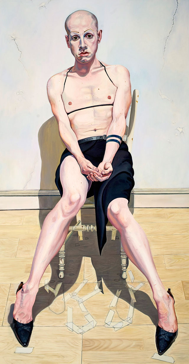 Wendy Elia. Maxime, 2010. Oil on canvas, 166 x 91 cm. Courtesy East Contemporary Art Collection, University of Sussex. Photograph: Mac Campeanu