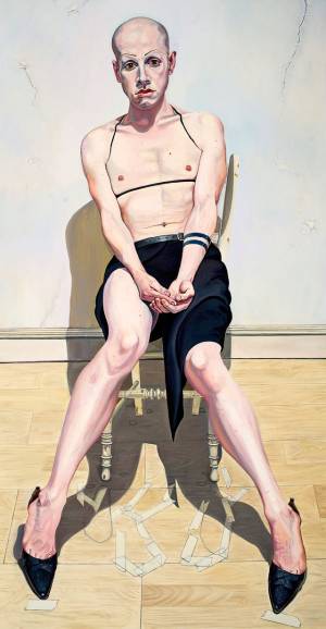 Wendy Elia. Maxime, 2010. Oil on canvas, 166 x 91 cm. Courtesy East Contemporary Art Collection, University of Sussex. Photograph: Mac Campeanu