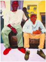 Jordan Casteel. Ron and Jordan, 2015. Oil on canvas, 72 x 54 in.