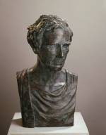 Celia Scott. <i>The Critic</i>, l982. Sitter: Alan Colquhoun. Bronze, 53 x 32 x 24 cm. © the artist.
