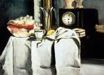 Paul Cézanne. <em>Still Life with Black Clock,</em> 1869-70. Oil on canvas, 55.7 x 74.3 cm.