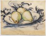 Paul Cézanne (1839–1906). Three Pears, c1888–90. Watercolour, gouache, and graphite on cream laid paper, 24.2 x 31 cm. © The Henry and Rose Pearlman Collection. Photograph: Bruce M. White.
