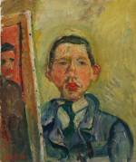 ChaÏm Soutine (1893–1943). Self Portrait, c1918. Oil on canvas, 54.6 x 45.7 cm. © The Henry and Rose Pearlman Collection. Photograph: Bruce M. White.