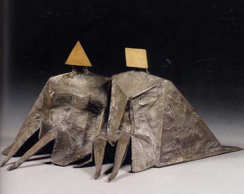 SITTING COUPLE II, 1980. Bronze, Edition of 9. Height: 44.5 cm; 17.5 in.