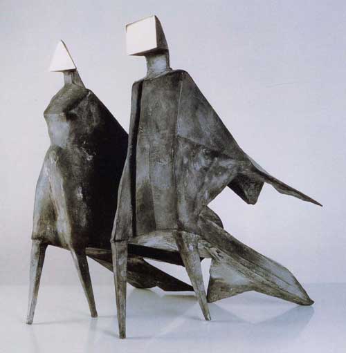 MAQUETTE III JUBILEE III, 1984. Bronze, Edition: 9. Man-H: 77 x W: 33 x D: 68cm, Woman-H: 76 x W: 33 x D: 63cm