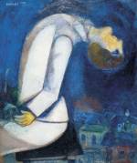 Marc Chagall. Man with his Head Thrown back, 1919. Oil on cardboard mounted on panel. Private collection © Chagall ® SABAM Belgium 2015.