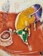 Marc Chagall. The Frog and the Ox, 1927. Gouache on paper. Brussels, Royal Museums of Fine Arts of Belgium © RMFAB, Brussels/Chagall ® SABAM Belgium 2015. Photograph: Guy Cussac.