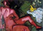 .Marc Chagall. Red Nude, 1909. Oil on canvas. Private collection © Chagall ® SABAM Belgium 2015
