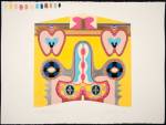 Judy Chicago. Study for Bigamy Hood, 2011. Acrylic on rag paper, 22 x 30 in.