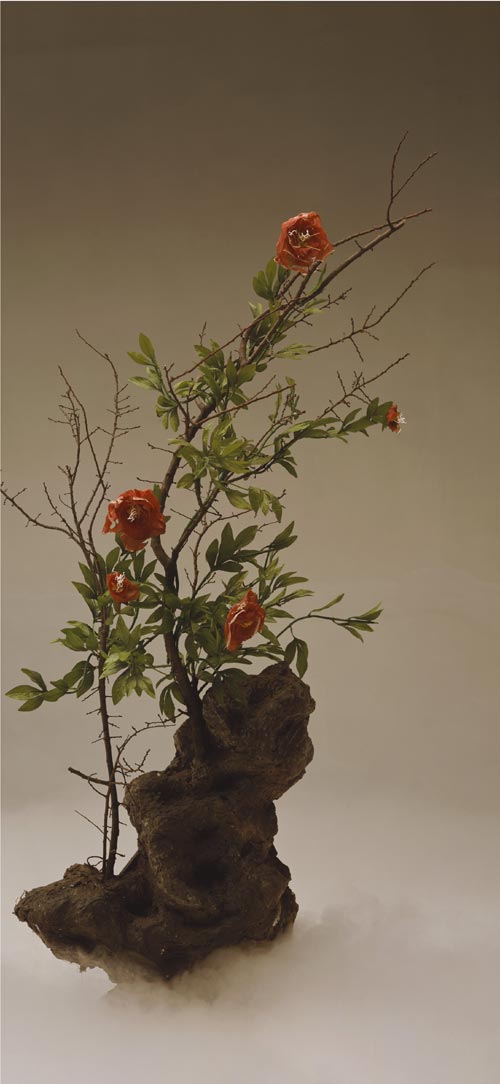 Qingsong Wang. <em>Red Peony</em>, 2003. Type C-print, 50x110cm. Courtesy of the artist.