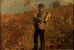 Winslow Homer (American, 1836-1910), <em>Man with a Knapsack</em>. U.S.A., 1873. Brush and oil paint on canvas. Gift of Mrs. Charles Savage Homer, Jr., 1918-20-1. Photo: Matt Flynn
