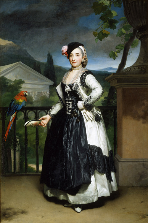 Anton Raphael Mengs. <em>Isabel Parreno Arce, Ruiz de Alcaron y Valdes, Marquesa de Llano</em>, 1770. Oil on canvas, 250 x 148 cm. Museo de la Real Academia de Bellas Artes de San Fernando, Madrid, 705