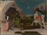 Paolo Uccello.        <em>Saint George and the Dragon</em>, <br>
about 1470. © National Gallery, London.