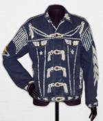 Denim jacket, 'BLITZ', by Levi Strauss & Co., customised by Vivienne Westwood, 1986. © Victoria and Albert Museum, London.