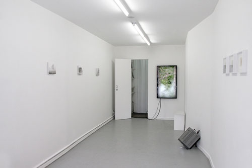 Seth Cluett: The Persistence of Traces, 2014. Installation view, Audio Visual Arts, New York.