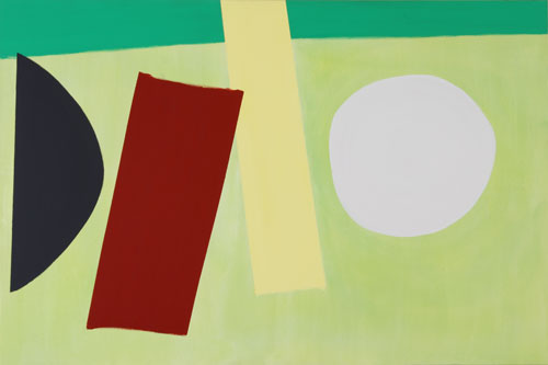 John McLean. <em>Acrobat</em>, 2011. Acrylic on canvas, 120 x 180 cm. © the artist, images courtesy Poussin Gallery.