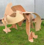 Tim Scott. <em>Woodwind IV</em>, 2011. Plywood, height 130 cm. © the artist, images courtesy Poussin Gallery.