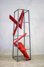 Willard Boepple. <em>Two</em>. Painted wood, height 202 cm.  © the artist, images courtesy Poussin Gallery.