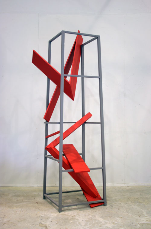 Willard Boepple. <em>Two</em>. Painted wood, height 202 cm.  © the artist, images courtesy Poussin Gallery.