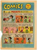 Charles M. Schulz. <em>Peanuts.</em> Sunday newspaper page (published 13 October 1968). Pen and ink. Charles M. Schulz Museum and Research Center. <em>PEANUTS</em> © United Feature Syndicate, Inc.