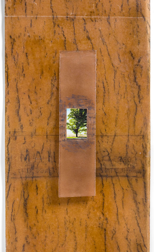 Janenne Eaton. The Avenue of Honour – anatomy of a monument (verso of PTE Murdoch frottage), 1995. Rice paper, graphite, linen, Prisma Colour pencil, 208 x 32 cm.    