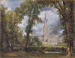 John Constable. Salisbury Cathedral from the Bishop’s Ground, 1823. Oil on canvas. © Victoria and Albert Museum, London.