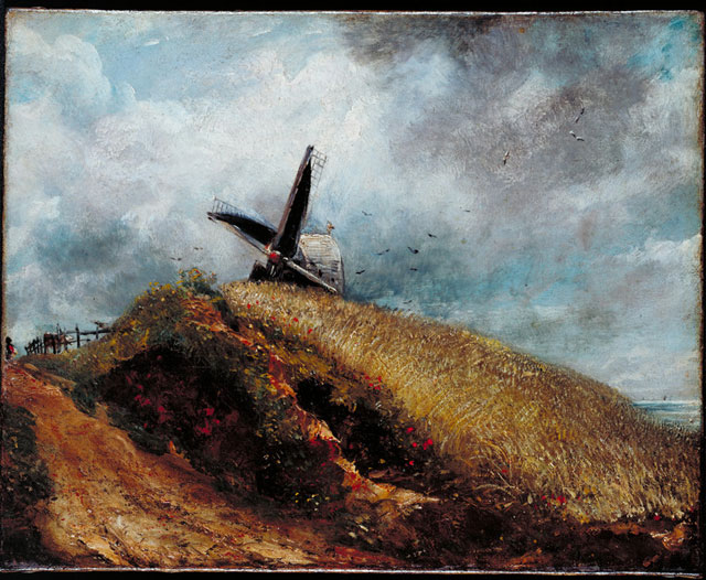 John Constable. A windmill near Brighton, 1824. Oil on canvas. Lent by Tate: Bequeathed by George Salting, 1910.