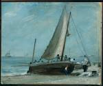 John Constable. Brighton Beach with Fishing Boat and Crew, c1824-28. © Victoria and Albert Museum, London.