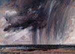 John Constable. Rainstorm over the Sea, c1824-28. Oil on paper laid on canvas, 23.50 x 32.60 cm. Given by Isabel Constable, 1888. Photograph © Royal Academy of Arts, London; Photograph: John Hammond.