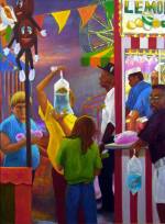 Susan Contreras. <em>Carnival Goldfish</em> 1989. Oil on canvas, 78 x 58 in.