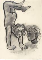 Eileen Cooper. Woman Rebuilding Herself IV, 1991. Charcoal on paper, 66 x 48.2 cm.