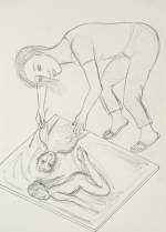 Eileen Cooper. Narrative, 2011. Pencil on paper, 70.5 x 50 cm.