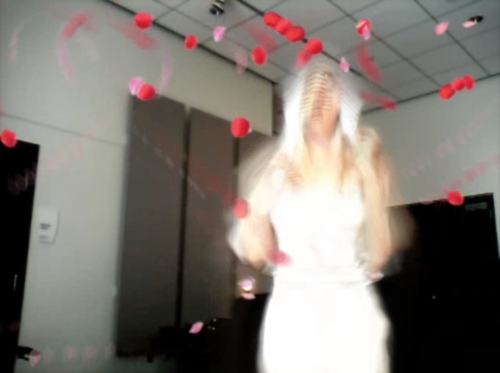 Petra Cortright. Still from Bridal Shower, 2013. Webcam video, 2 minutes.