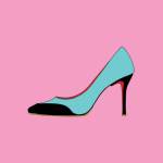 Michael Craig-Martin. Objects of our Time – High Heel, 2014. From a series of 12 screenprints on 410 gsm Somerset Satin paper,
Edition of 50. Courtesy the artist and Alan Cristea Gallery.