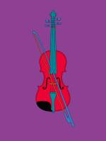 Michael Craig-Martin. Violin (Chatsworth), 2014. Screenprint on 410gsm Somerset Satin paper. Paper 60 x 46 cm / Image 49 x 37 cm. Edition of 40. Courtesy the artist and Alan Cristea Gallery.