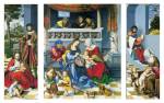 Lucas Cranach the Elder. <em>Triptych with the Holy Kinship,</em> 1509. Oil and tempera on limewood panel: centre panel, 121.1 x 100.4 cm; side panels, 120.6 x 45.3 cm each. Staedel Museum, Frankfurt am Main Photo © Jochen Beyer, Village-Neuf 